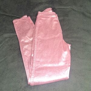 Pink Metallic Jeggings, Medium